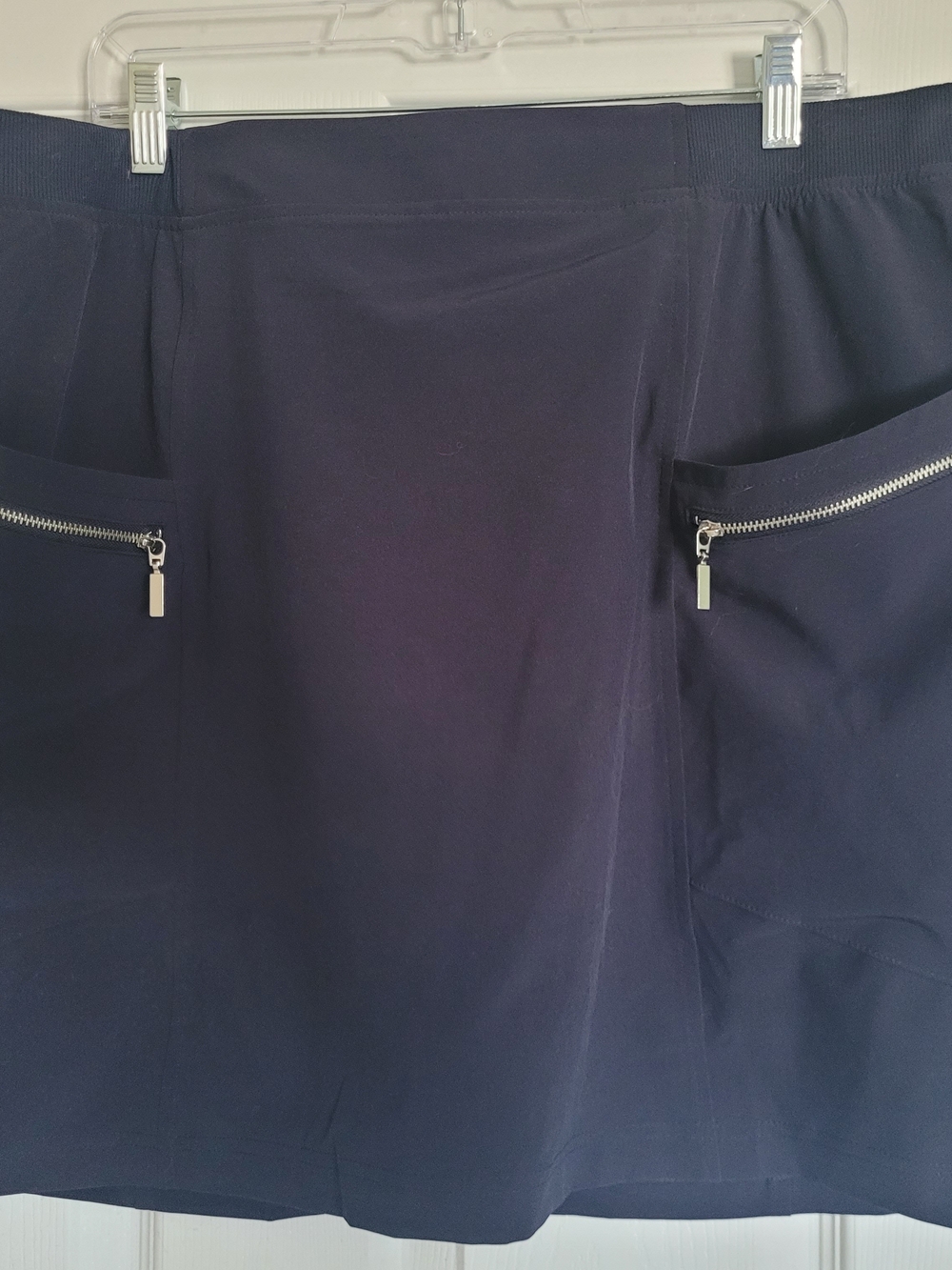 Chico's Navy Ribbed Waist Skirt
